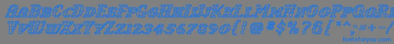 Шрифт WoollyInline – синие шрифты на сером фоне