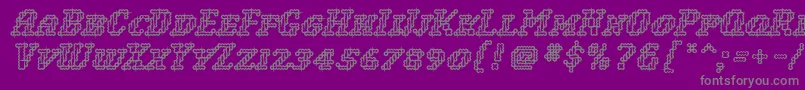 Шрифт WoollyInline – серые шрифты на фиолетовом фоне