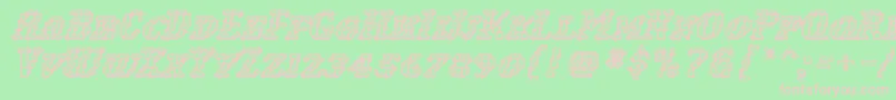WoollyInline Font – Pink Fonts on Green Background