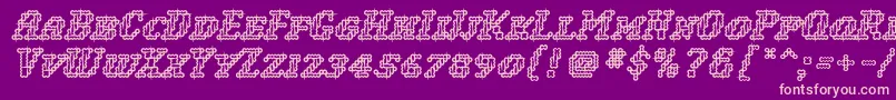 WoollyInline Font – Pink Fonts on Purple Background