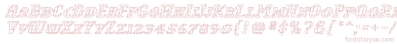 WoollyInline Font – Pink Fonts on White Background