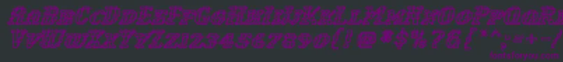 WoollyInline Font – Purple Fonts on Black Background