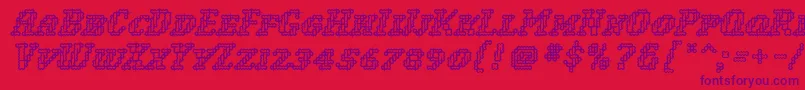 Шрифт WoollyInline – фиолетовые шрифты на красном фоне