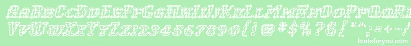 WoollyInline Font – White Fonts on Green Background