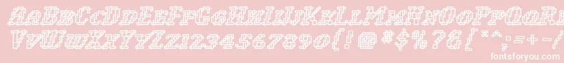 WoollyInline Font – White Fonts on Pink Background