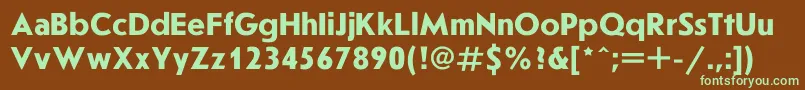Journls0-fontti – vihreät fontit ruskealla taustalla