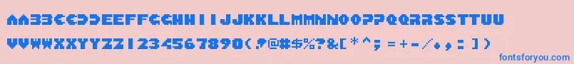 BabyBoomer Font – Blue Fonts on Pink Background