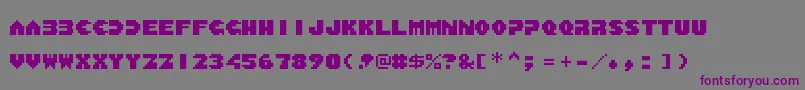 BabyBoomer Font – Purple Fonts on Gray Background