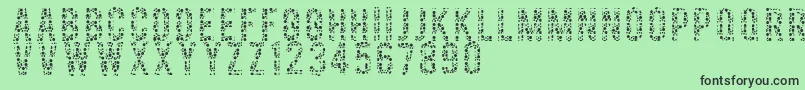 Colorblind Font – Black Fonts on Green Background