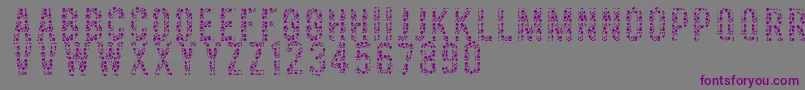 Colorblind-Schriftart – Violette Schriften auf grauem Hintergrund