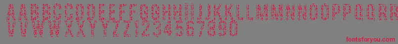 Colorblind Font – Red Fonts on Gray Background