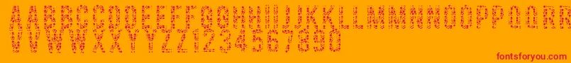 Colorblind Font – Red Fonts on Orange Background