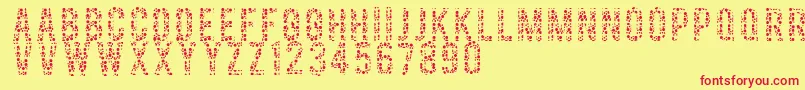 Colorblind Font – Red Fonts on Yellow Background