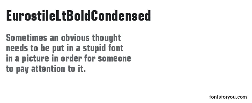 Review of the EurostileLtBoldCondensed Font