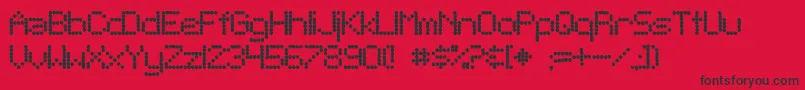 Police SfTelegraphicBold – polices noires sur fond rouge