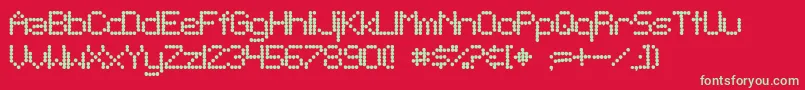 SfTelegraphicBold-Schriftart – Grüne Schriften auf rotem Hintergrund
