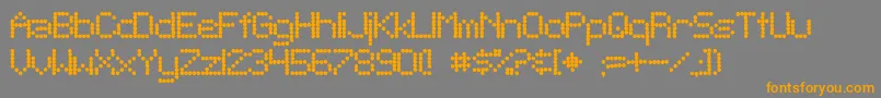 SfTelegraphicBold Font – Orange Fonts on Gray Background