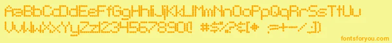 SfTelegraphicBold Font – Orange Fonts on Yellow Background