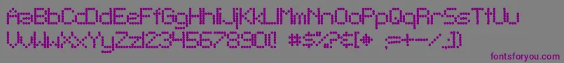 SfTelegraphicBold Font – Purple Fonts on Gray Background