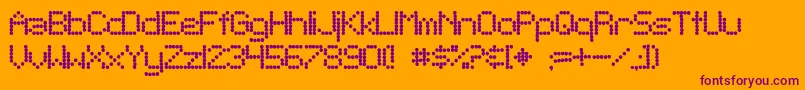 SfTelegraphicBold Font – Purple Fonts on Orange Background