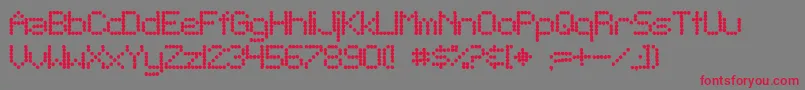 SfTelegraphicBold Font – Red Fonts on Gray Background