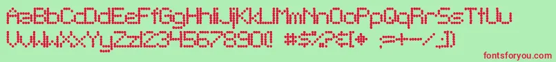 SfTelegraphicBold Font – Red Fonts on Green Background