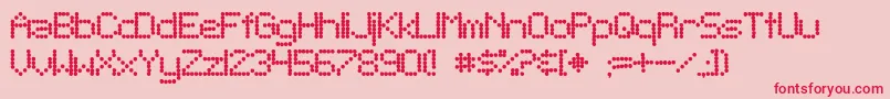 SfTelegraphicBold Font – Red Fonts on Pink Background