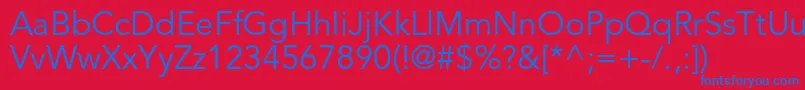 AvenirltstdBook Font – Blue Fonts on Red Background