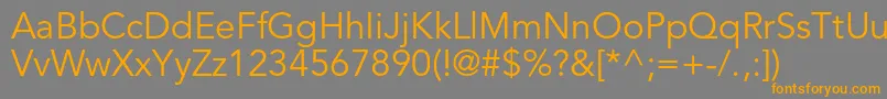 AvenirltstdBook Font – Orange Fonts on Gray Background
