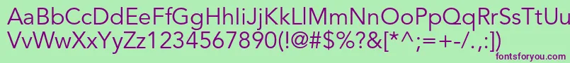 AvenirltstdBook Font – Purple Fonts on Green Background
