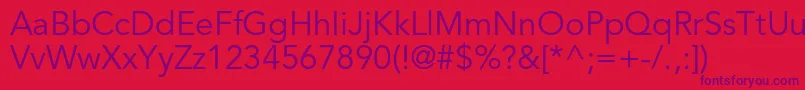 AvenirltstdBook Font – Purple Fonts on Red Background