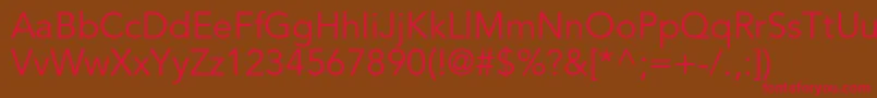 AvenirltstdBook Font – Red Fonts on Brown Background