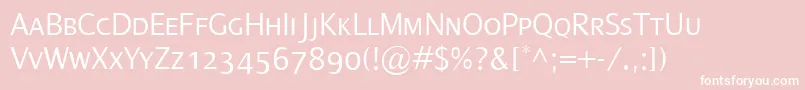 DialogLightSmallcaps Font – White Fonts on Pink Background