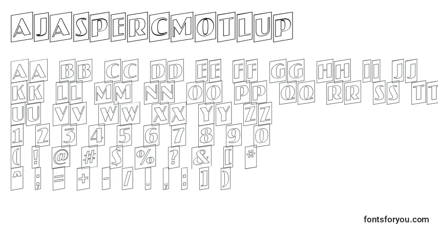 Czcionka AJaspercmotlup – alfabet, cyfry, specjalne znaki