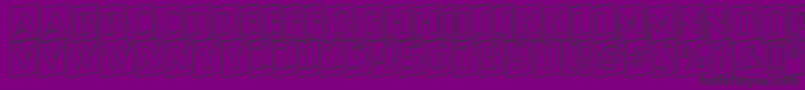 AJaspercmotlup-fontti – mustat fontit violetilla taustalla
