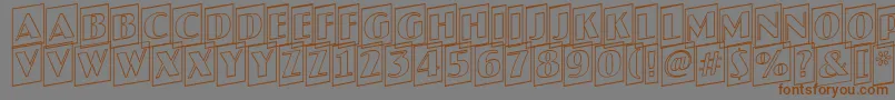AJaspercmotlup-Schriftart – Braune Schriften auf grauem Hintergrund