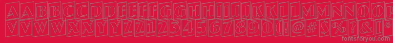 AJaspercmotlup Font – Gray Fonts on Red Background