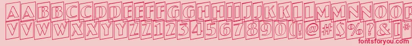 AJaspercmotlup-Schriftart – Rote Schriften auf rosa Hintergrund
