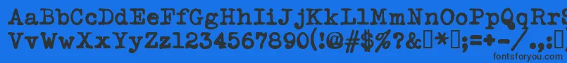 Typekabolda Font – Black Fonts on Blue Background