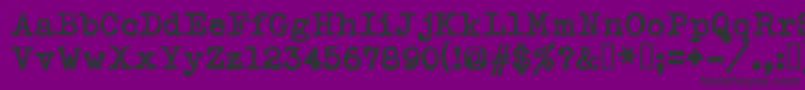 Typekabolda Font – Black Fonts on Purple Background