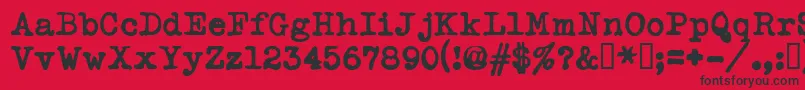 フォントTypekabolda – 赤い背景に黒い文字