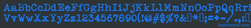 Typekabolda Font – Blue Fonts on Black Background