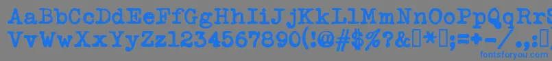 Typekabolda Font – Blue Fonts on Gray Background