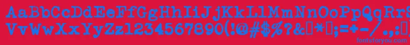 Typekabolda Font – Blue Fonts on Red Background