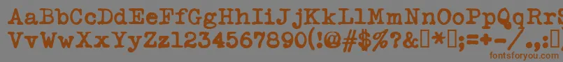 Шрифт Typekabolda – коричневые шрифты на сером фоне