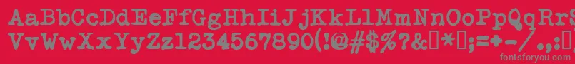 Typekabolda Font – Gray Fonts on Red Background