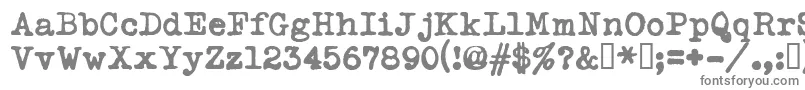 フォントTypekabolda – 白い背景に灰色の文字