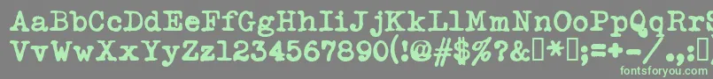 Typekabolda Font – Green Fonts on Gray Background