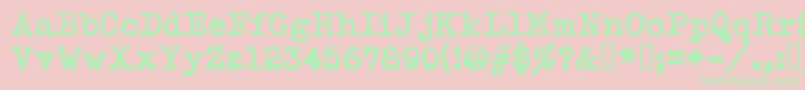 Typekabolda Font – Green Fonts on Pink Background