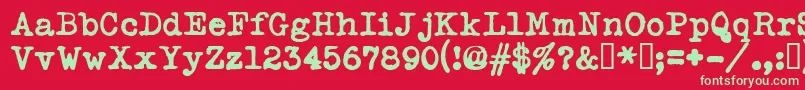 Typekabolda Font – Green Fonts on Red Background